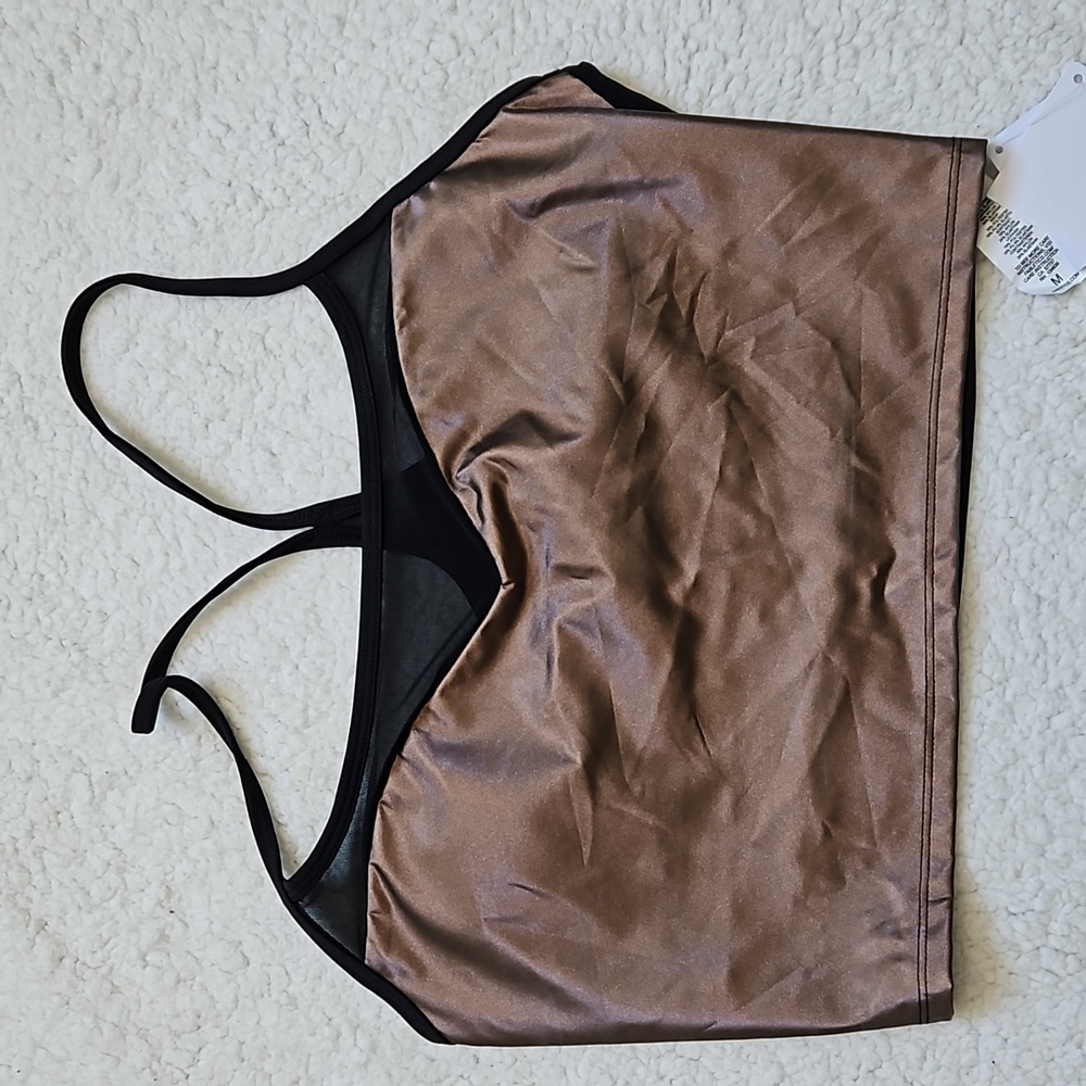 Fabletics Marcela Metallic Midi Sports Bra